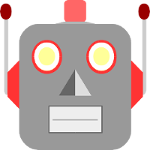 A drawing of a robot's head